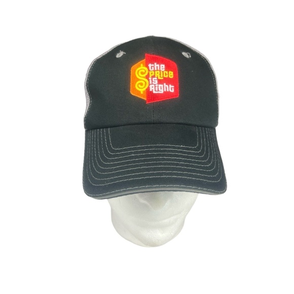 Price is Right Trucker Hat OS Two Tone Gray Mesh Back Embroidered Logo Casual - Picture 1 of 6